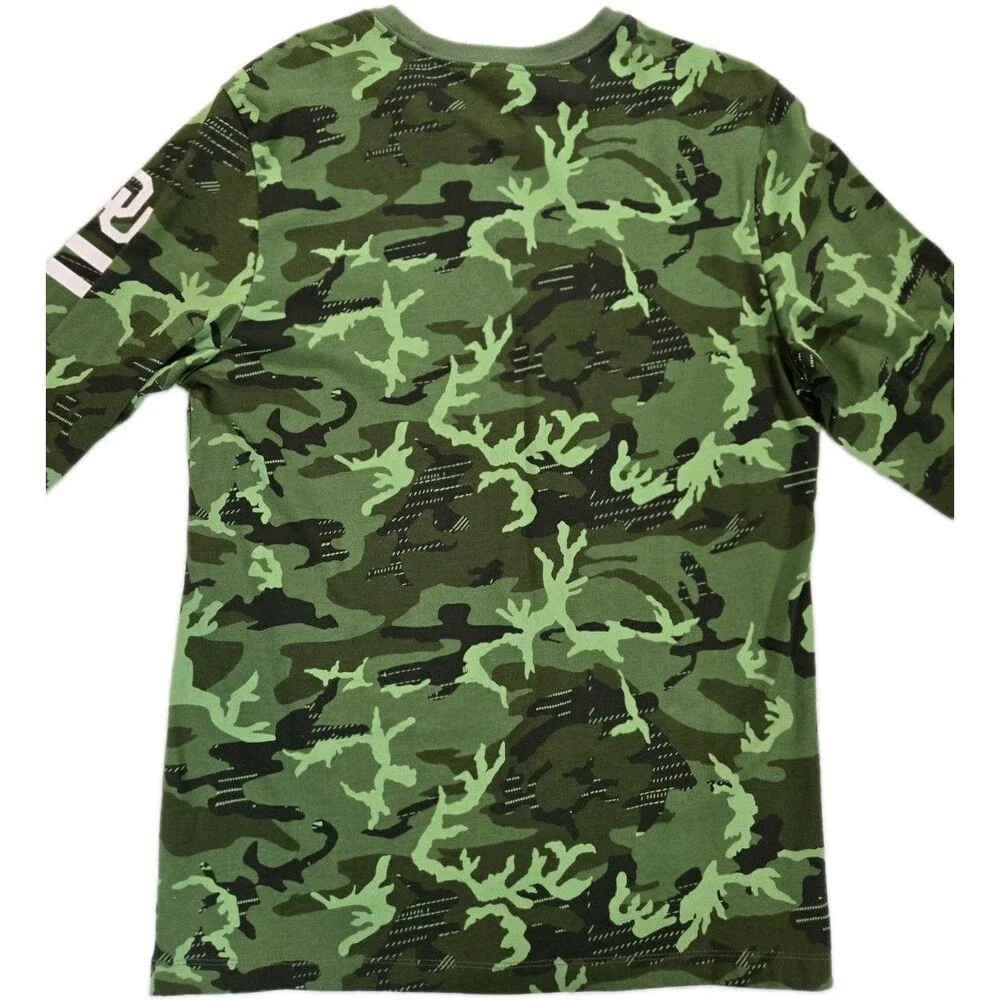 Mens The Nike Tee Oklahoma Sooners Camouflage Long Sleeve T Shirt Medium Green